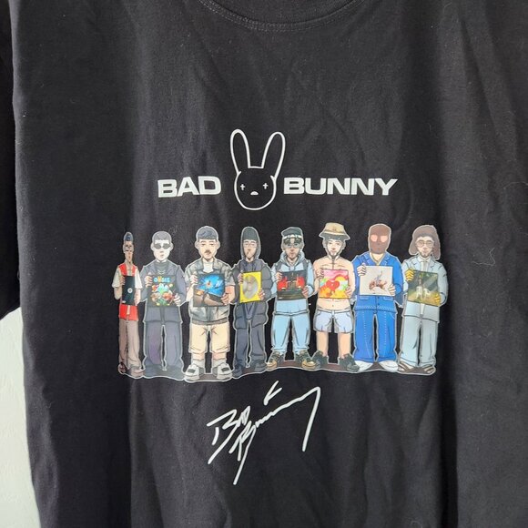 Bad Bunny Black Short Sleeve Graphic T-Shirt - Picture 4 of 9